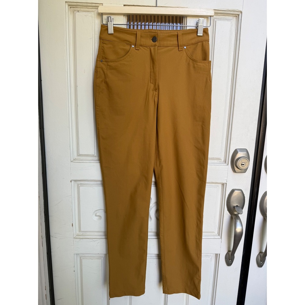 Lululemon City Sleek 5 Pocket High Rise Pant Ochre Brown W5CZIS Womens Size 4